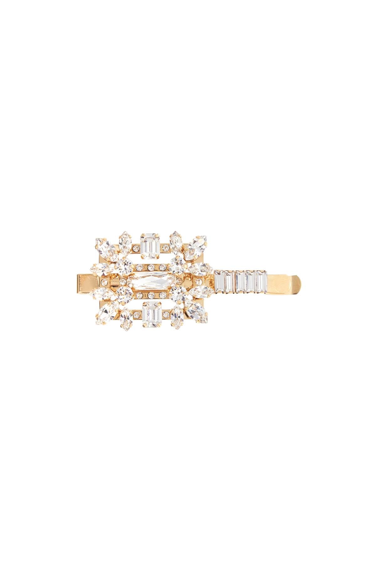 Roger Vivier Hair Clip With Decorative Stones Gold Light