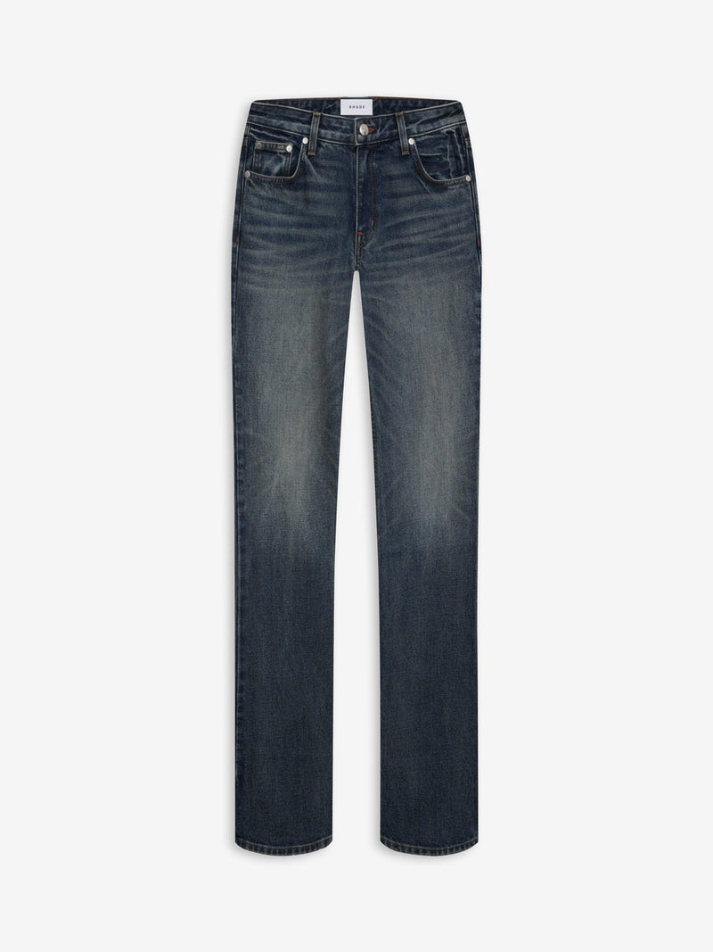 Rhude Blue Cotton Flared Jeans Glam Steals