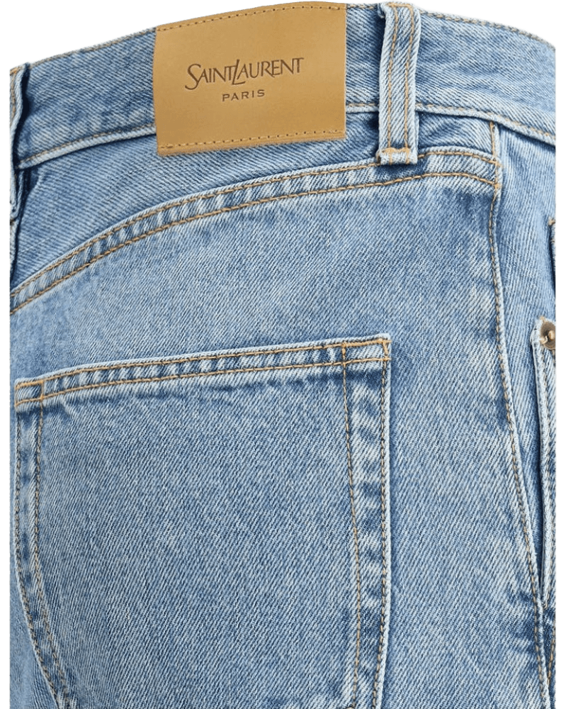 Saint Laurent 90s-inspired slim-fit jeans in denim Glam Steals