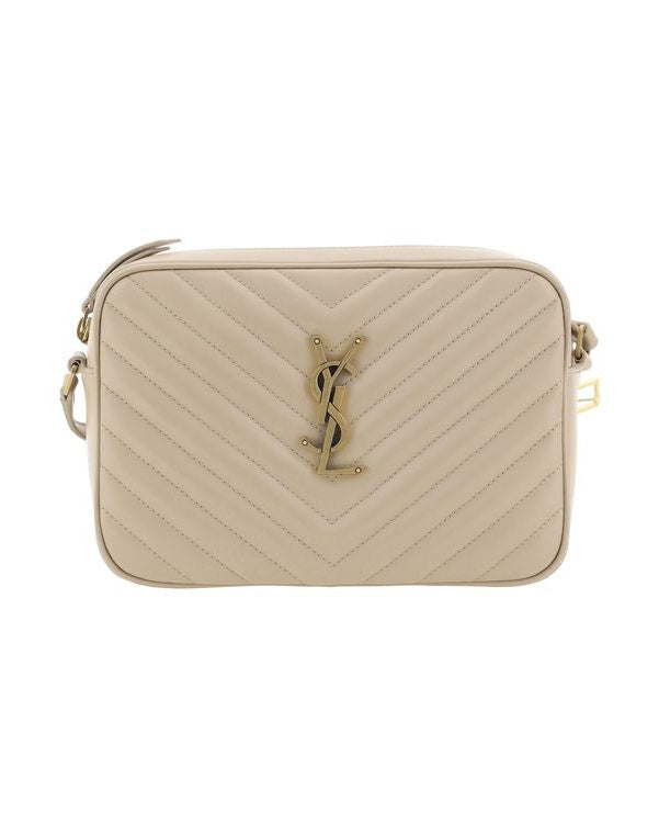 Saint Laurent Beige Calf Leather Bos Taurus Shoulder Bag Glam Steals