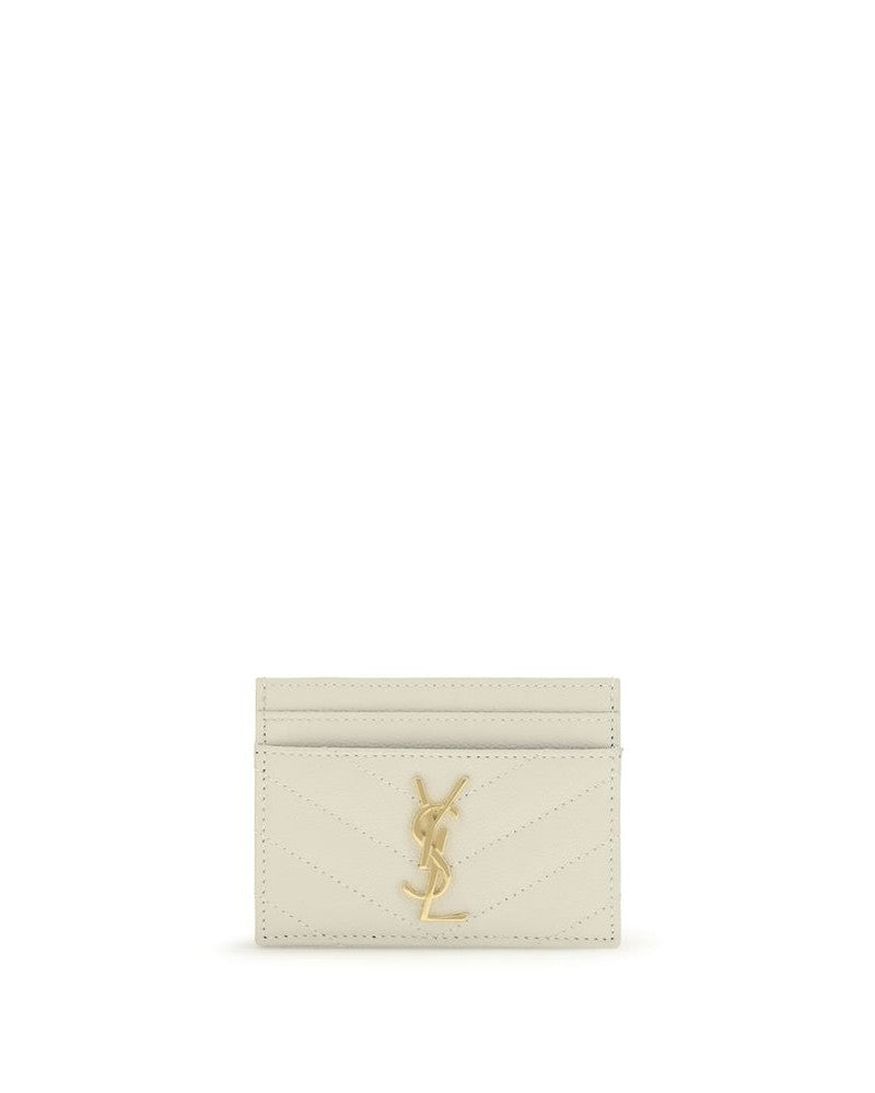 Saint Laurent Beige Calf Leather Bos Taurus Wallet