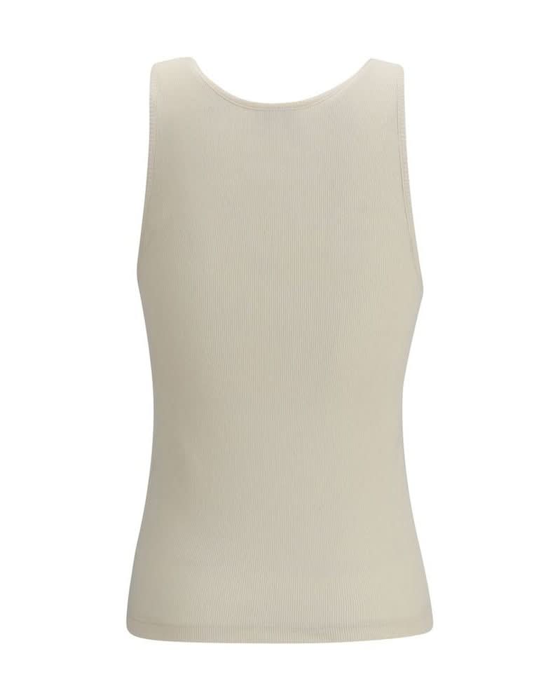 Saint Laurent Beige Cotton Tank Top Glam Steals