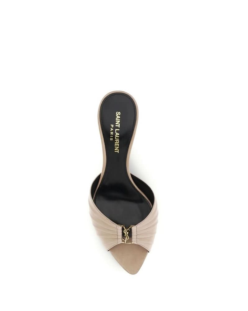 Saint Laurent Beige Mules Glam Steals