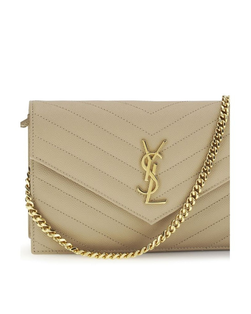 Saint Laurent Beige Shoulder Bag Glam Steals