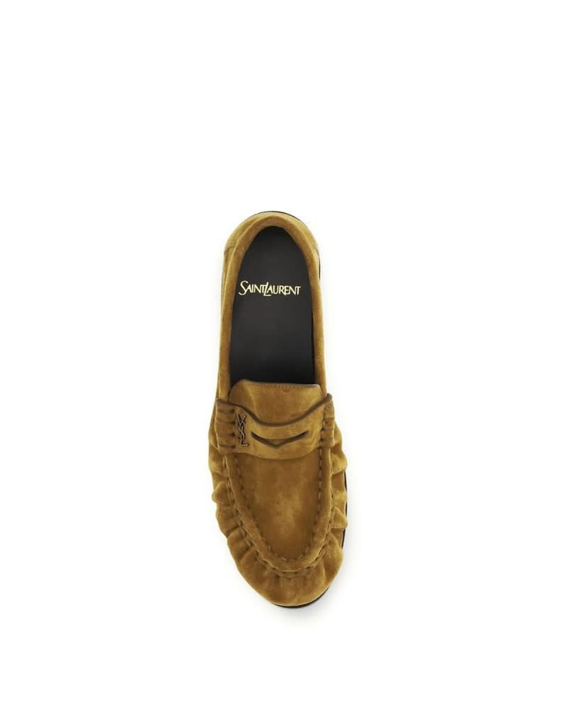 Saint Laurent Beige Slip On Loafers Glam Steals