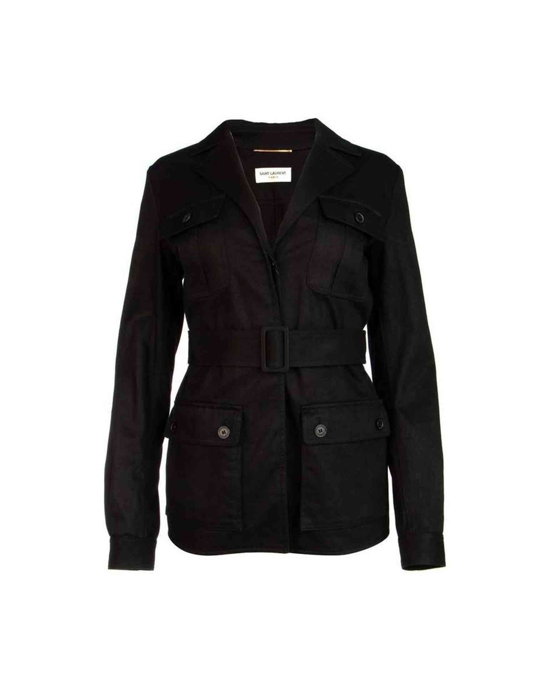Saint Laurent Belted Flap Pocket Jacket Glam Steals