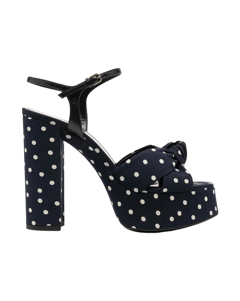 Saint Laurent Bianca Polka Dot Sandals Glam Steals