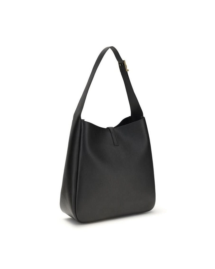 Saint Laurent Black Calf Leather Bos Taurus Shoulder Bag 