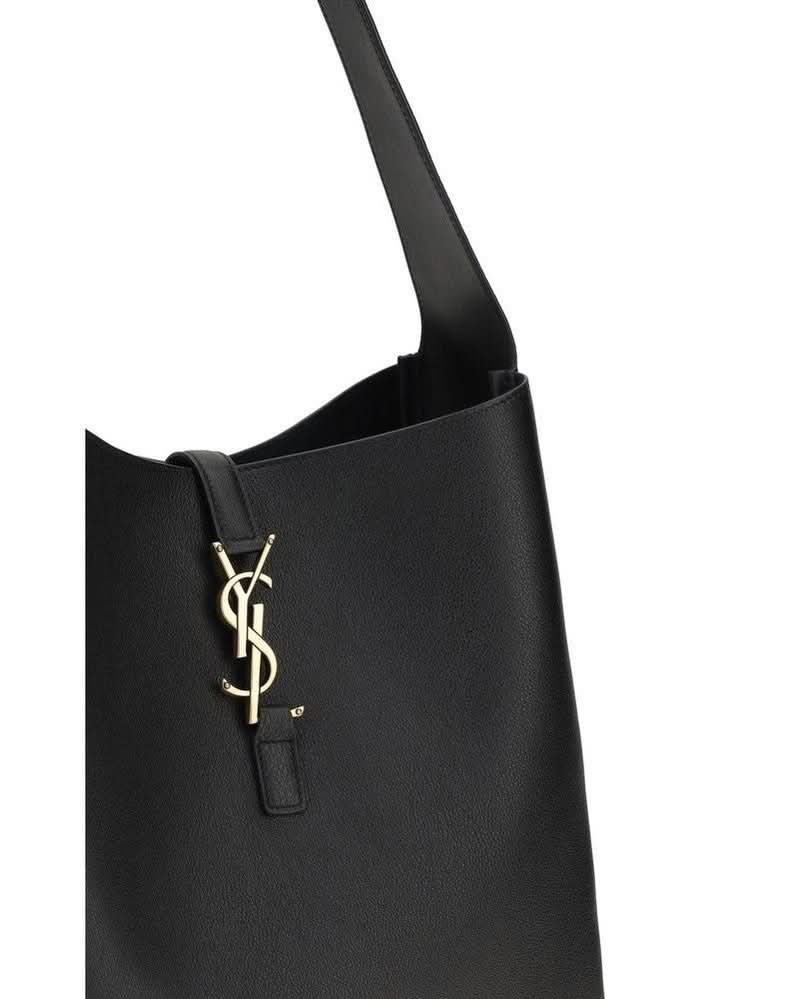 Saint Laurent Black Calf Leather Bos Taurus Shoulder Bag 
