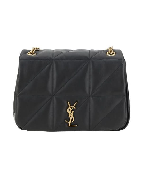 Saint Laurent Black Calf Leather Bos Taurus Shoulder Bag 