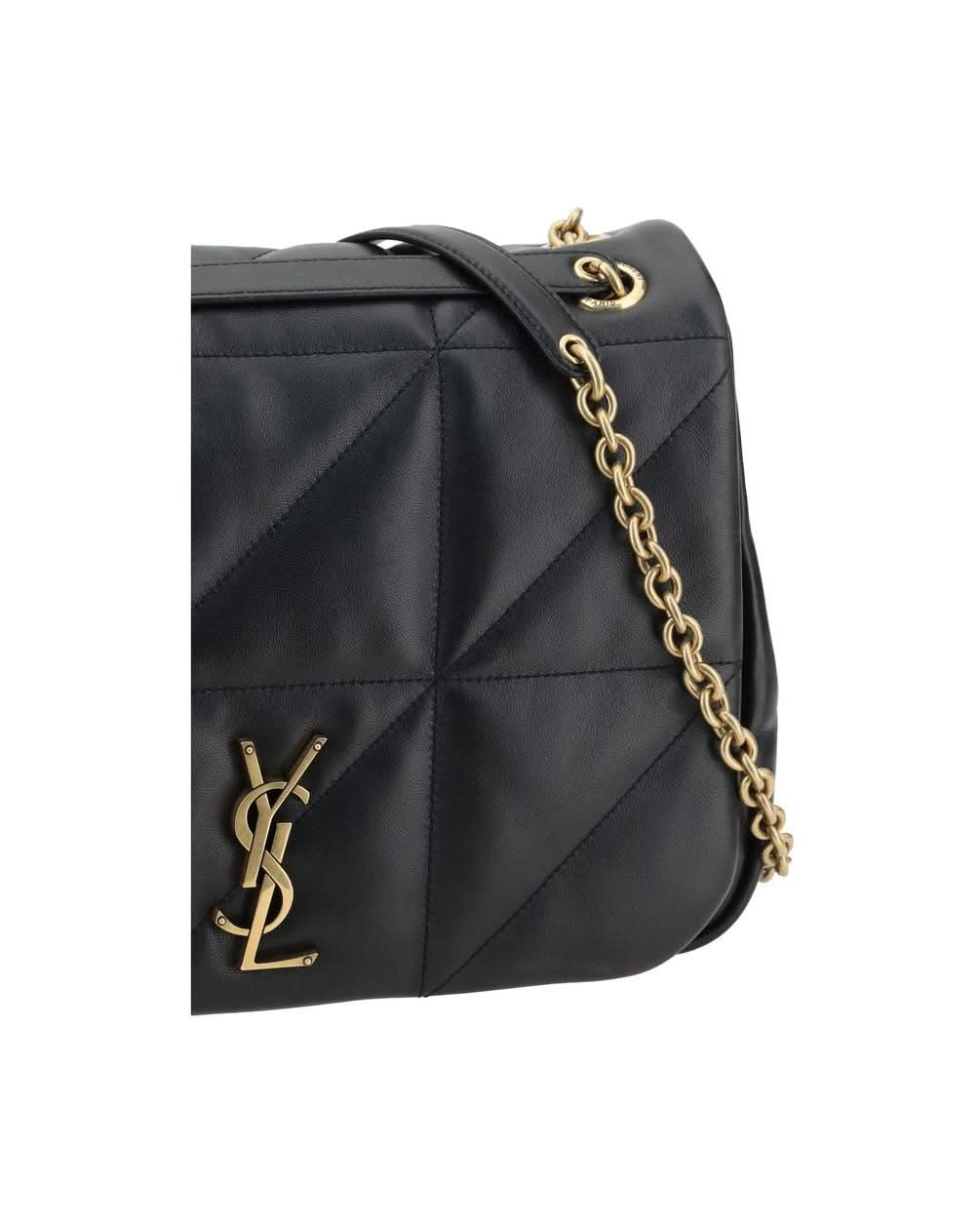 Saint Laurent Black Calf Leather Bos Taurus Shoulder Bag 