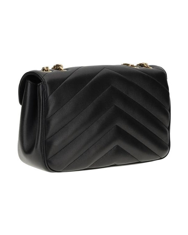Saint Laurent Black Calf Leather Bos Taurus Shoulder Bag Glam Steals