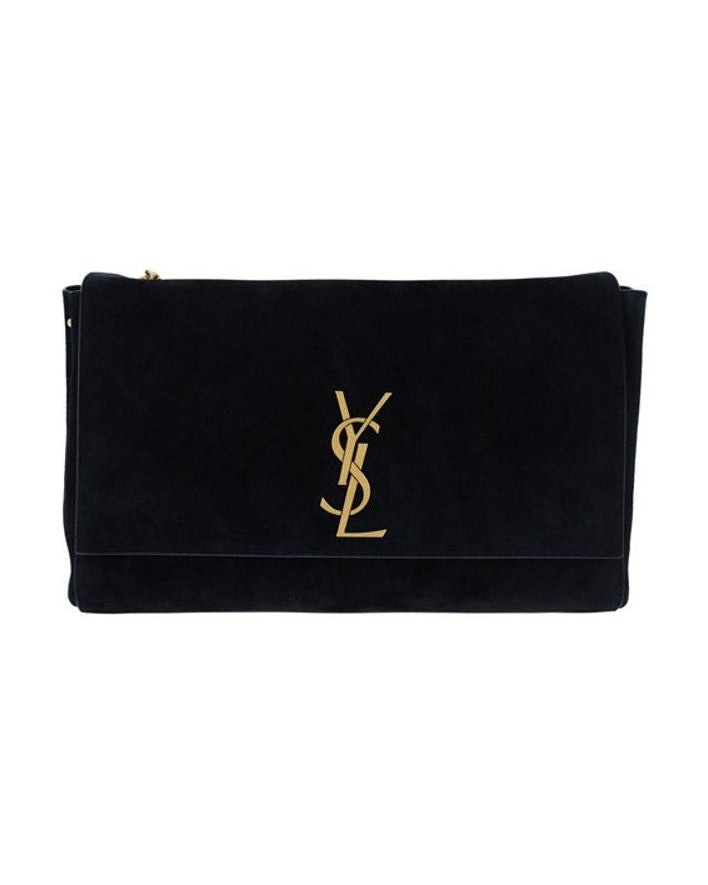 Saint Laurent Black Calf Leather Bos Taurus Shoulder Bag Glam Steals