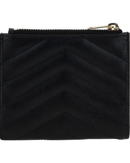 Saint Laurent Black Calf Leather Bos Taurus Wallet 