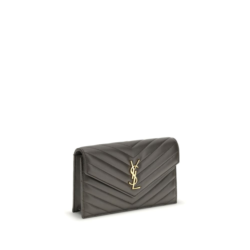 Saint Laurent Black Calf Leather Bos Taurus Wallet Glam Steals