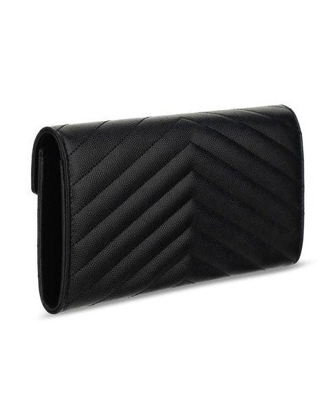 Saint Laurent Black Calf Leather Bos Taurus Wallet 