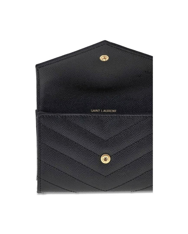 Saint Laurent Black Calf Leather Bos Taurus Wallet 
