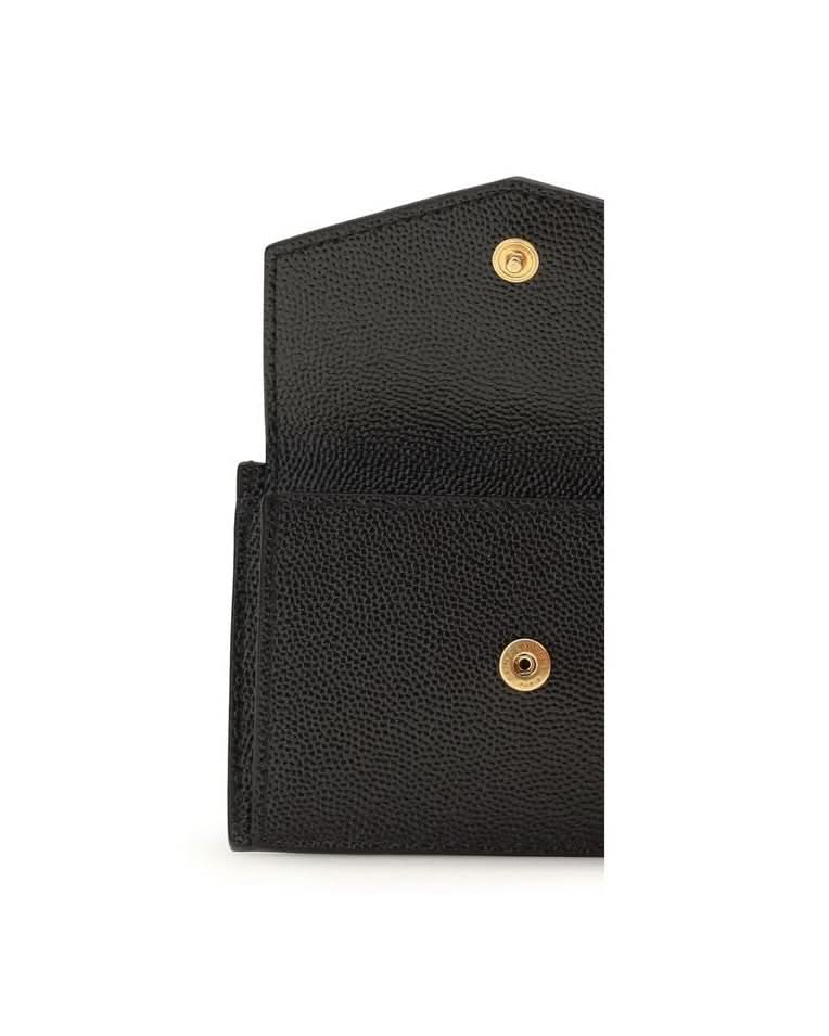 Saint Laurent Black Calf Leather Bos Taurus Wallet 