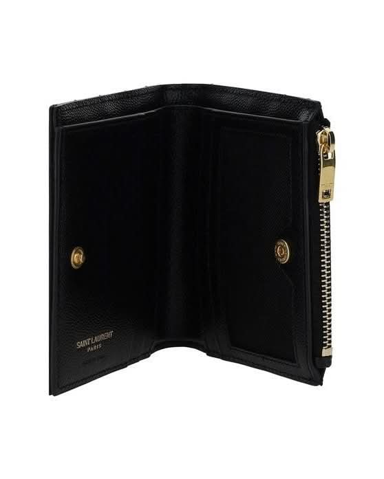 Saint Laurent Black Calf Leather Bos Taurus Wallet 