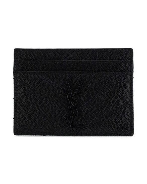 Saint Laurent Black Calf Leather Bos Taurus Wallet 