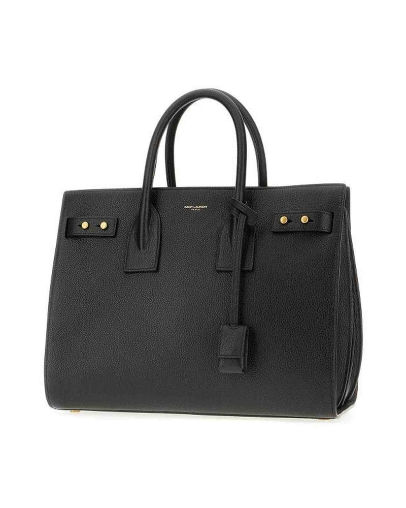 Saint Laurent Calf Leather Sac De Jour Black Handbag Glam Steals