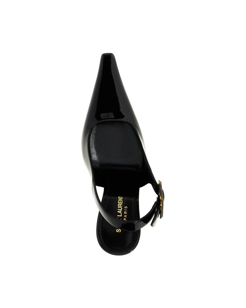 Saint Laurent Black Calfskin Platform Pumps 