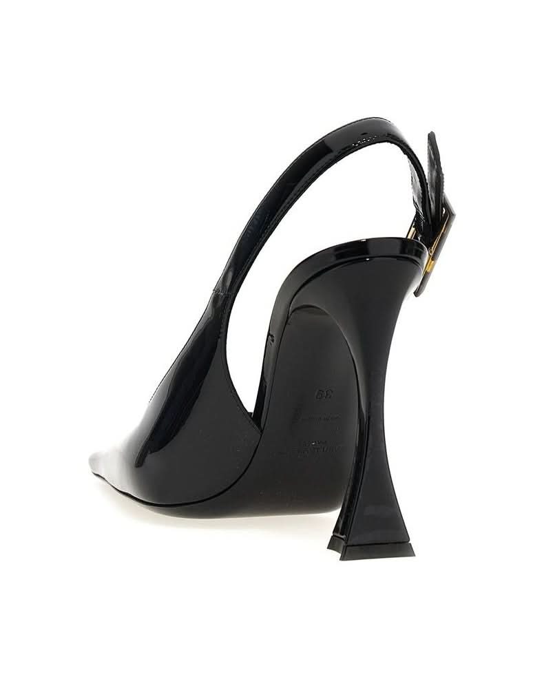 Saint Laurent Black Calfskin Platform Pumps 