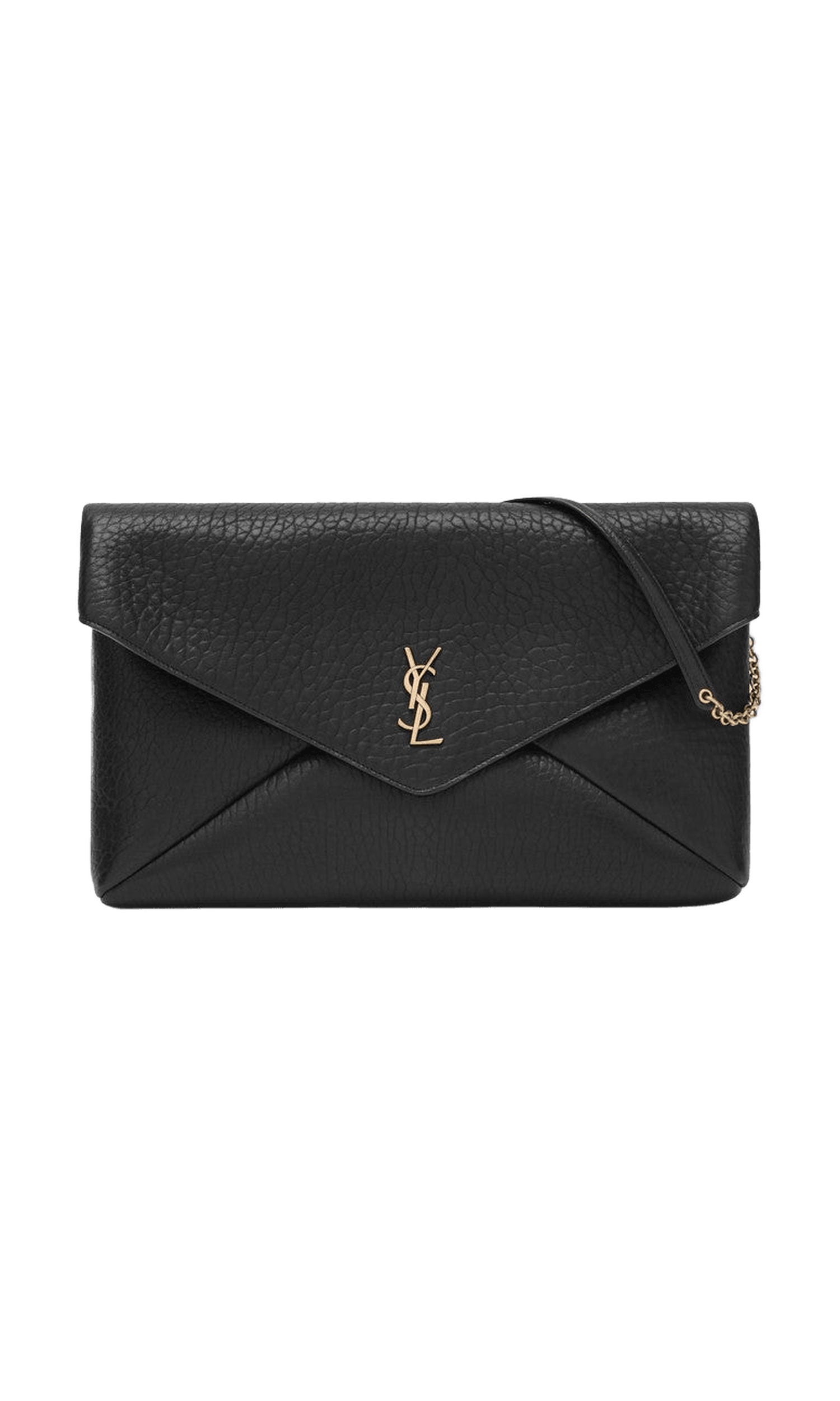 Saint Laurent Black Cassandre Xxl Envelope Bag with Chain Glam Steals