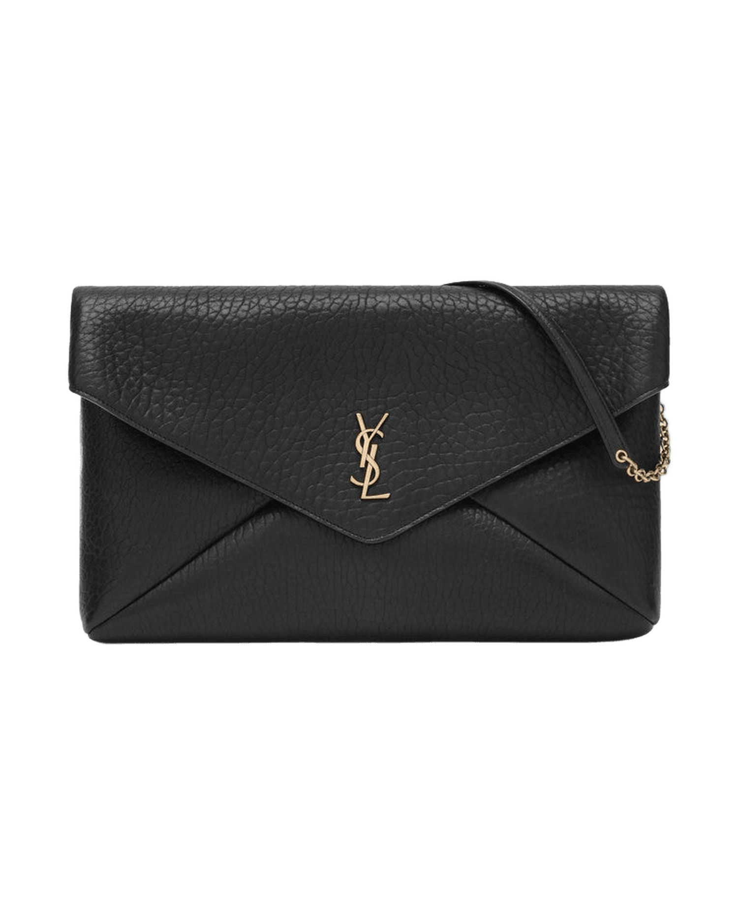 Saint Laurent Black Cassandre Xxl Envelope Bag With Chain Glam Steals