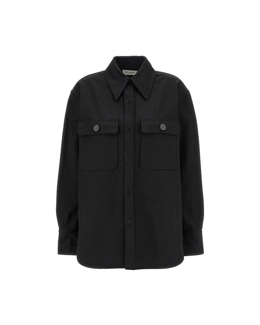 Saint Laurent Black Denim Shirt 