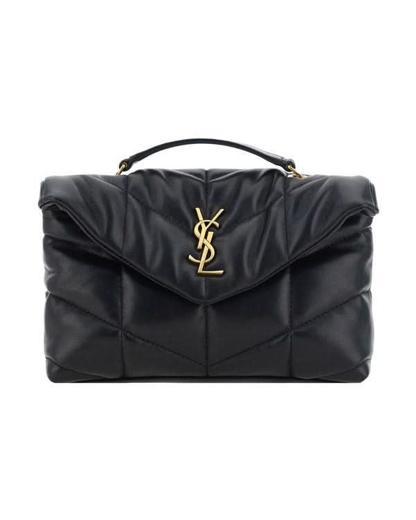 Saint Laurent Black Lamb Ovis Aries Shoulder Bag 