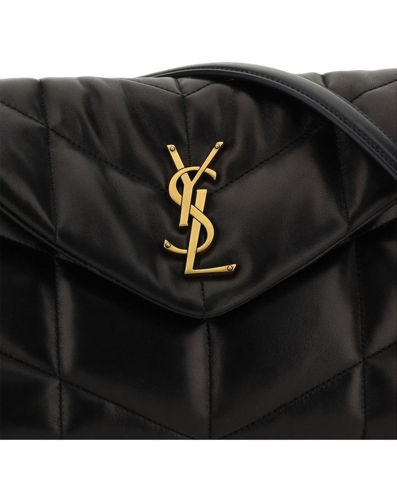 Saint Laurent Black Lamb Ovis Aries Shoulder Bag 