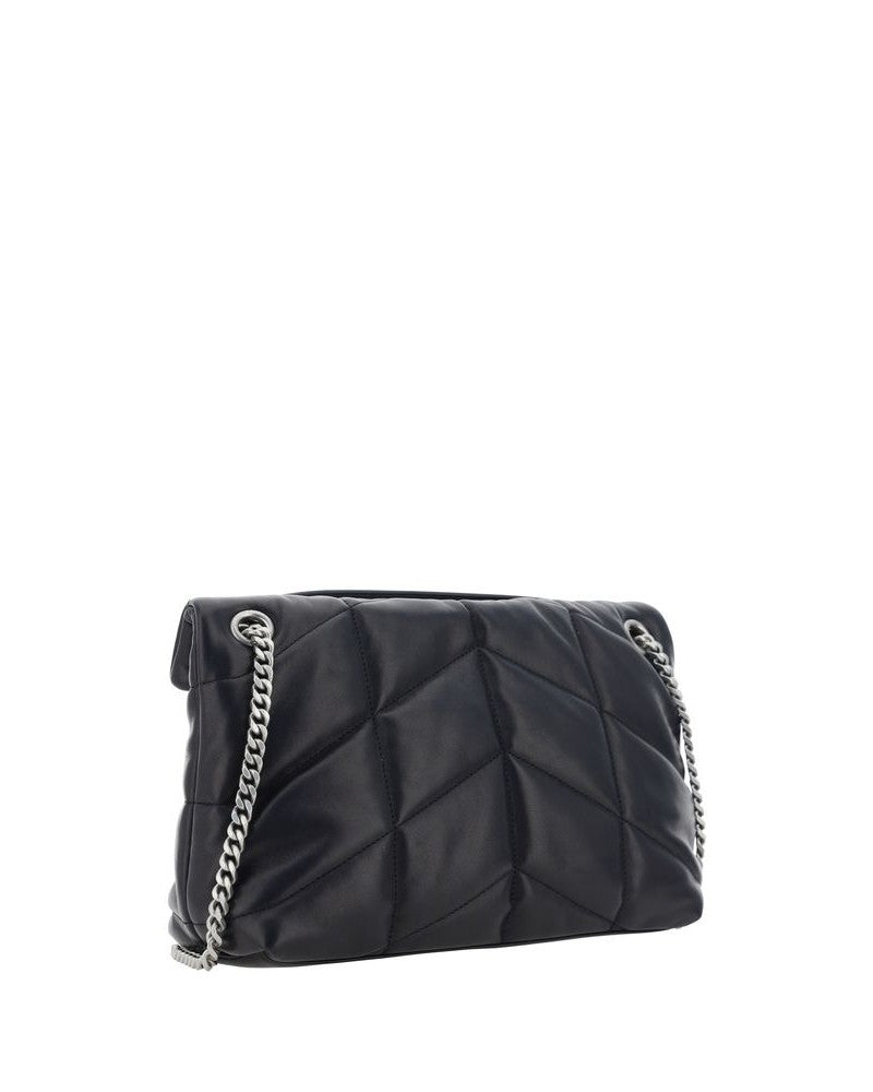 Saint Laurent Black Lamb Ovis Aries Shoulder Bag 
