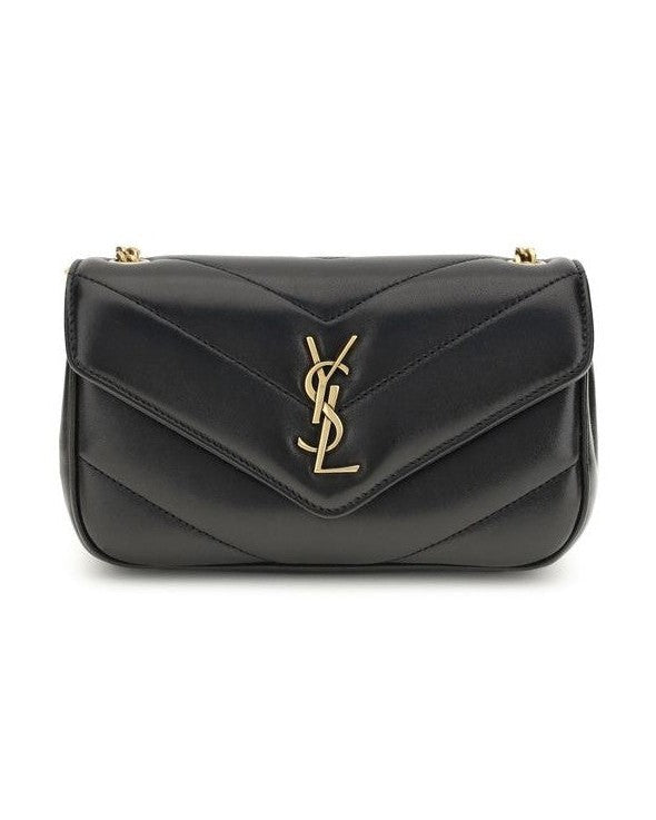 Saint Laurent Black Lamb Ovis Aries Shoulder Bag 