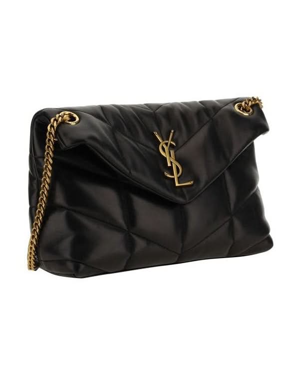 Saint Laurent Black Lamb Ovis Aries Shoulder Bag 