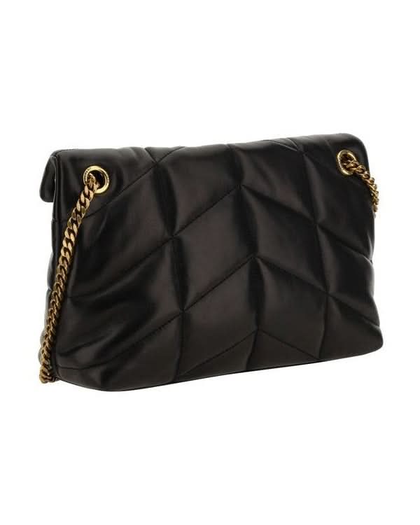 Saint Laurent Black Lamb Ovis Aries Shoulder Bag 