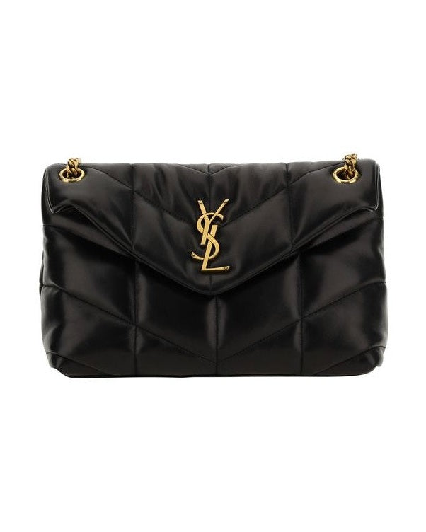 Saint Laurent Black Lamb Ovis Aries Shoulder Bag 