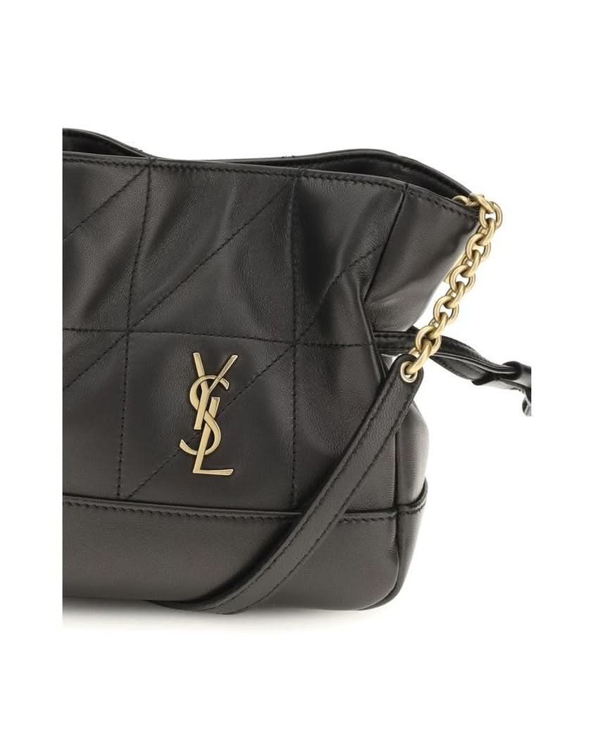Saint Laurent Black Lamb Ovis Aries Shoulder Bag 