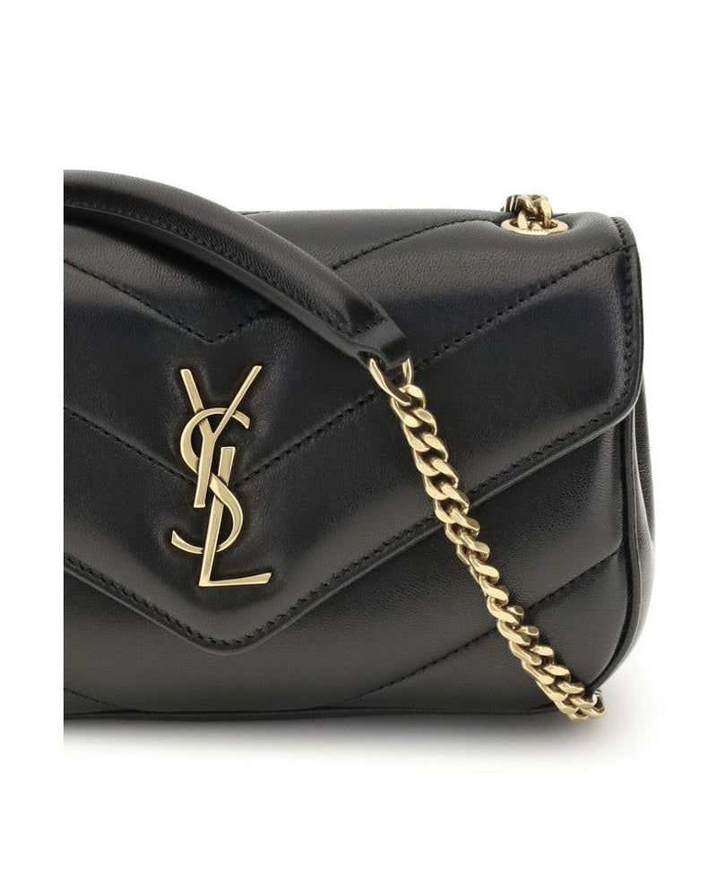 Saint Laurent Black Lamb Ovis Aries Shoulder Bag 