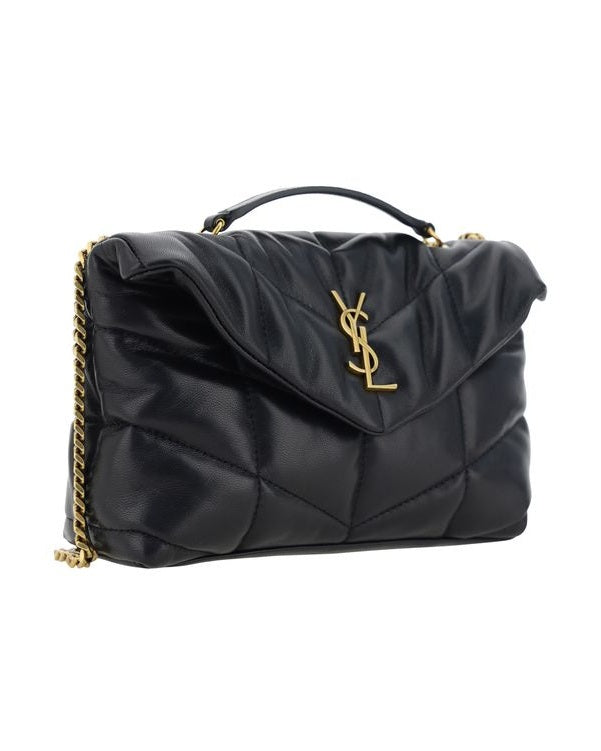 Saint Laurent Black Lamb Ovis Aries Shoulder Bag 