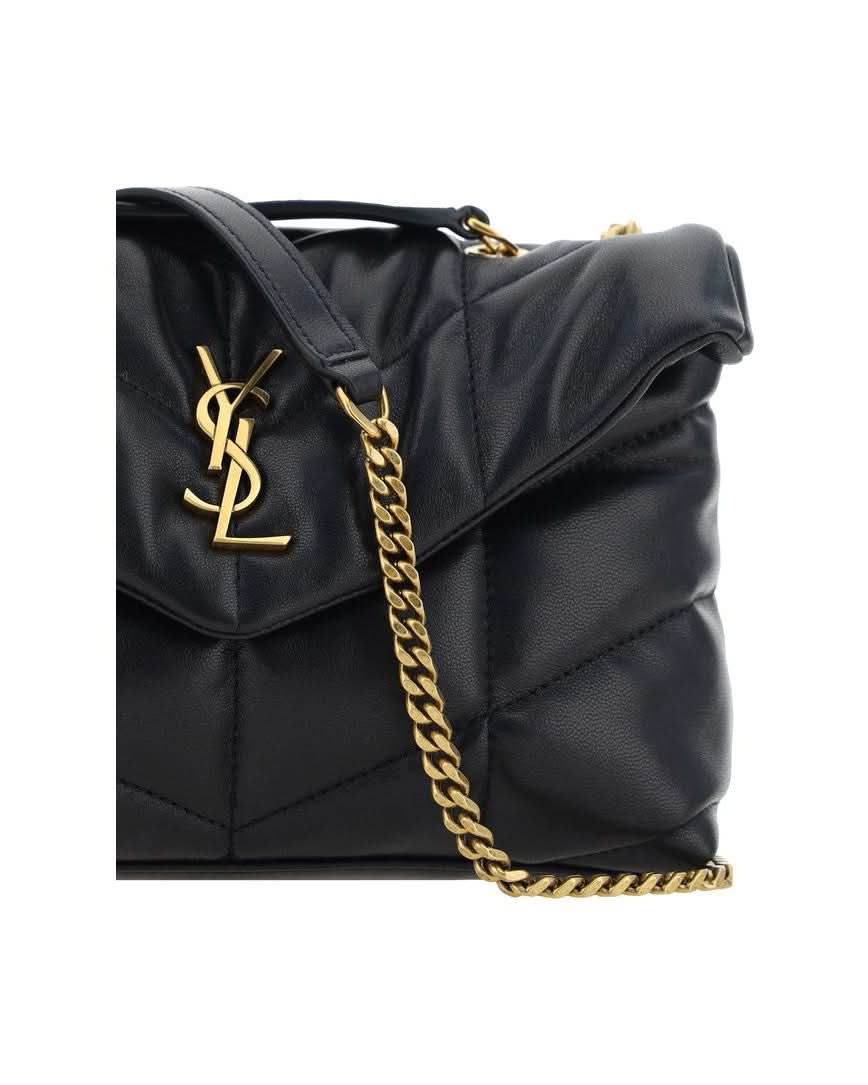 Saint Laurent Black Lamb Ovis Aries Shoulder Bag 