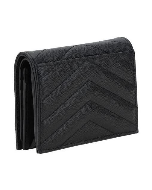 Saint Laurent Black Lamb Ovis Aries Wallet 