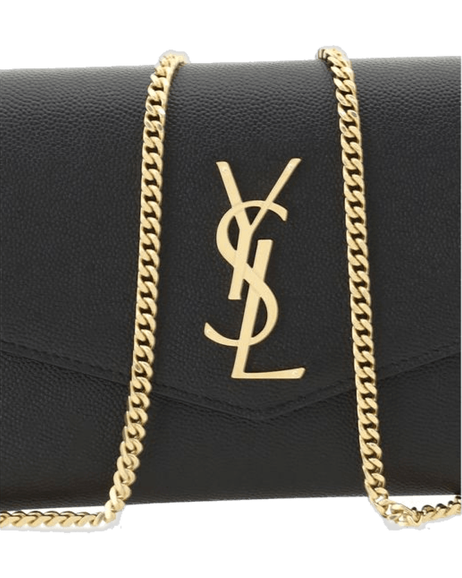 Saint Laurent Black Leather Calf Bos Taurus Shoulder Bag Glam Steals