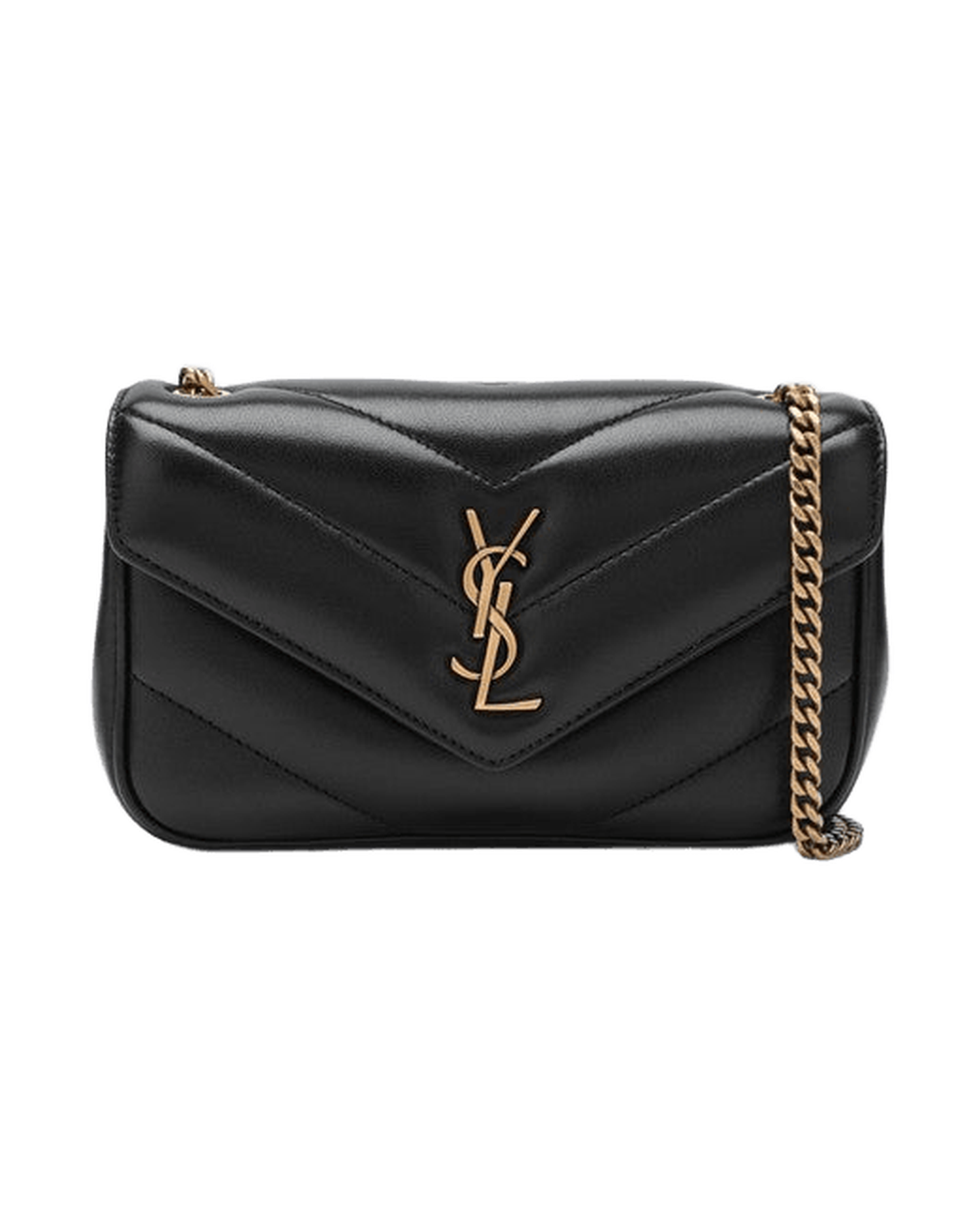 Saint Laurent Black Leather Loulou Mini Bag Glam Steals