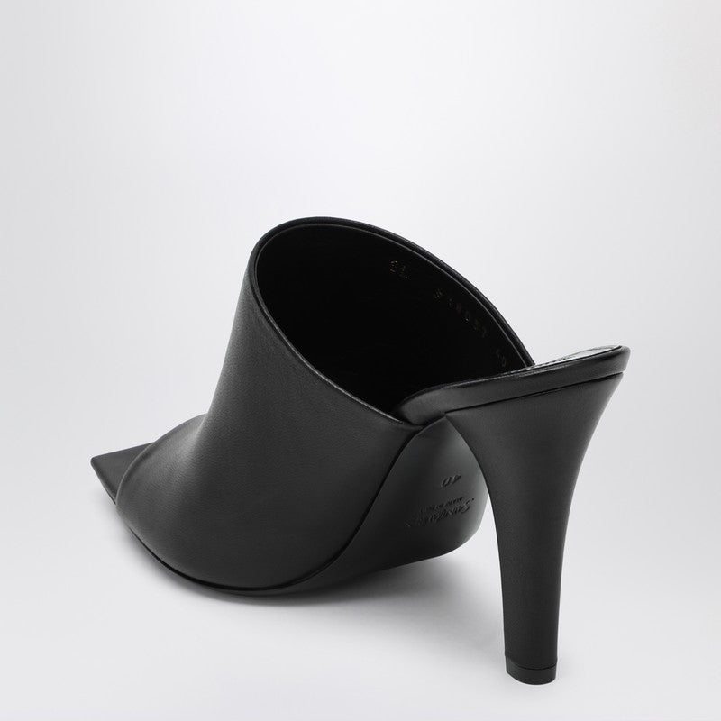 Saint Laurent Black Leather Mule Jill Glam Steals