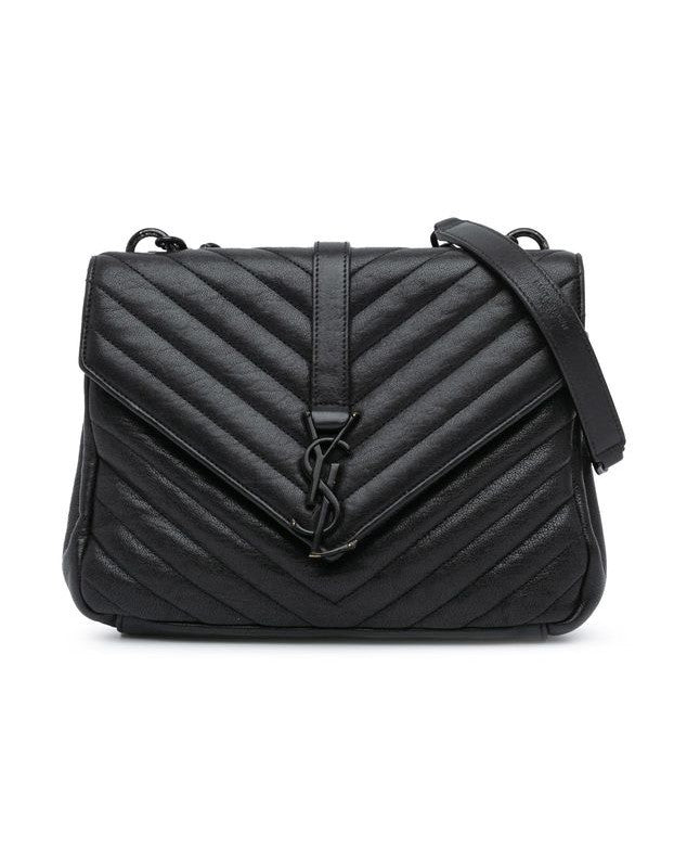Saint Laurent Black Leather Satchel Bag Glam Steals