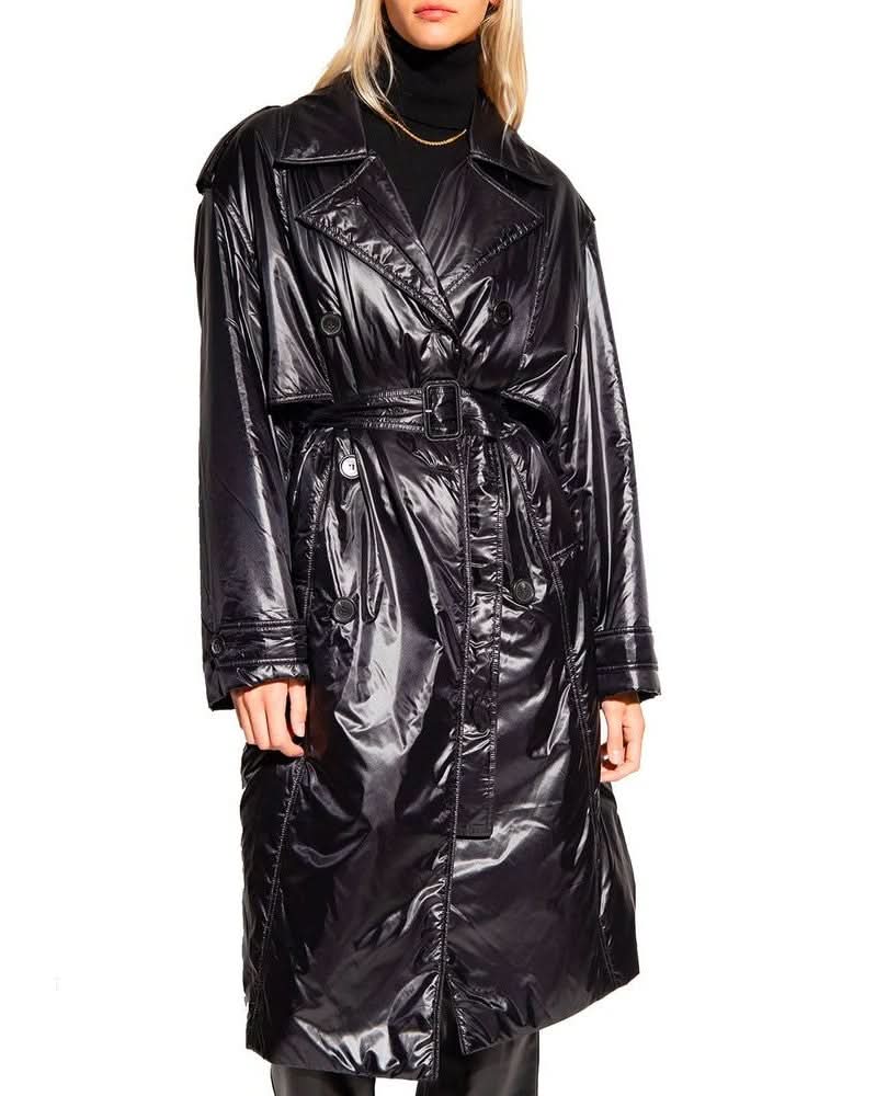 Saint Laurent Black Polyamide Coat 