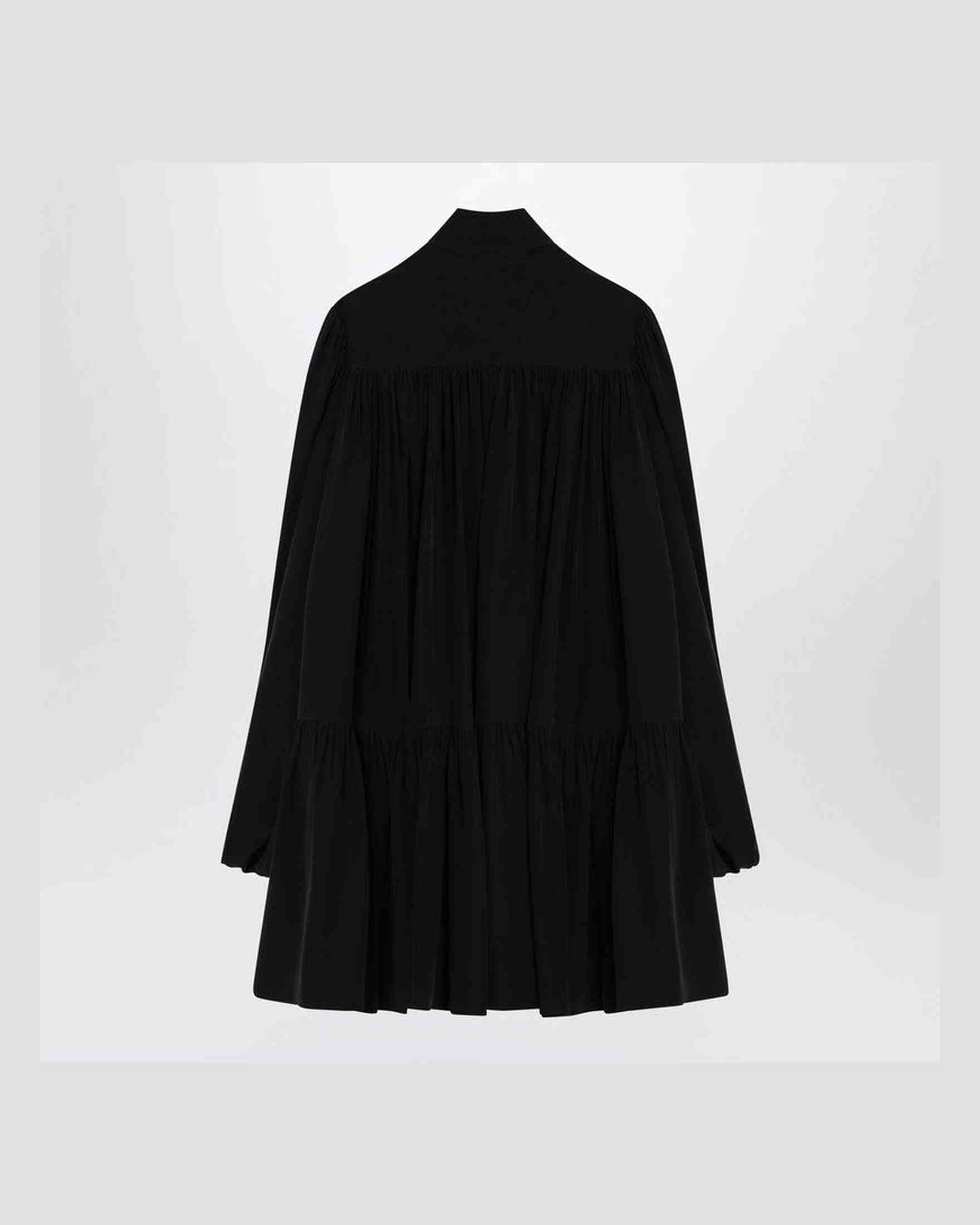 Saint Laurent Black Silk Lavallière Dress Glam Steals