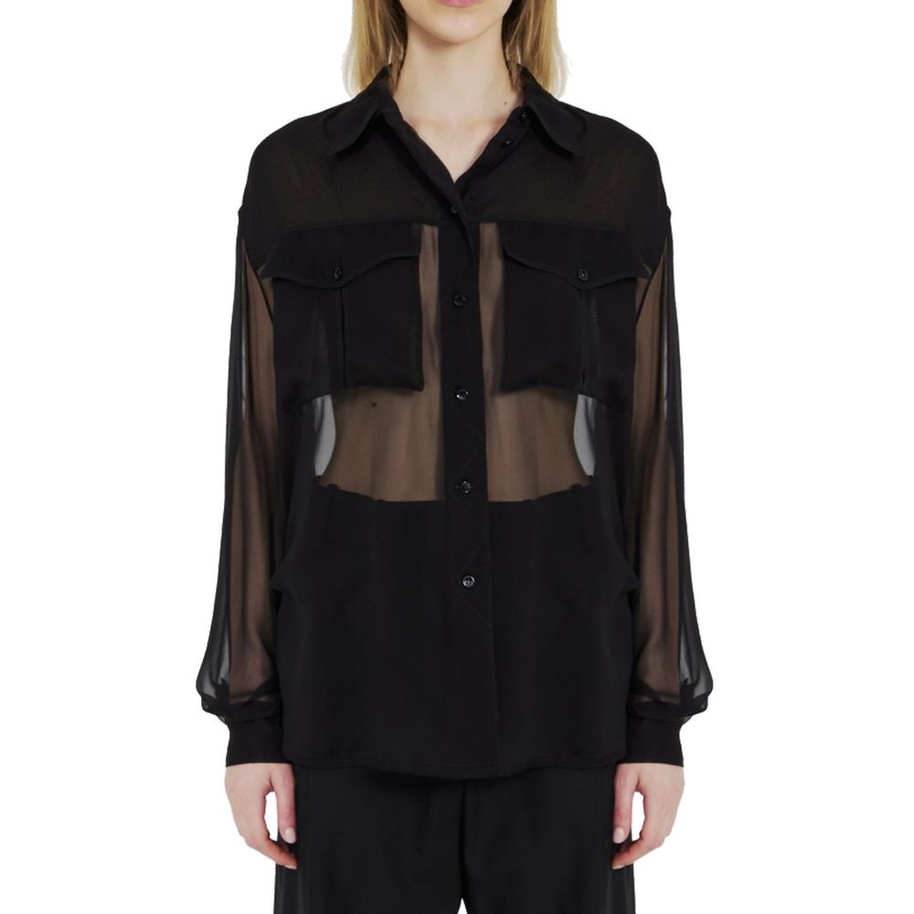 Saint Laurent Black Silk Shirt Glam Steals