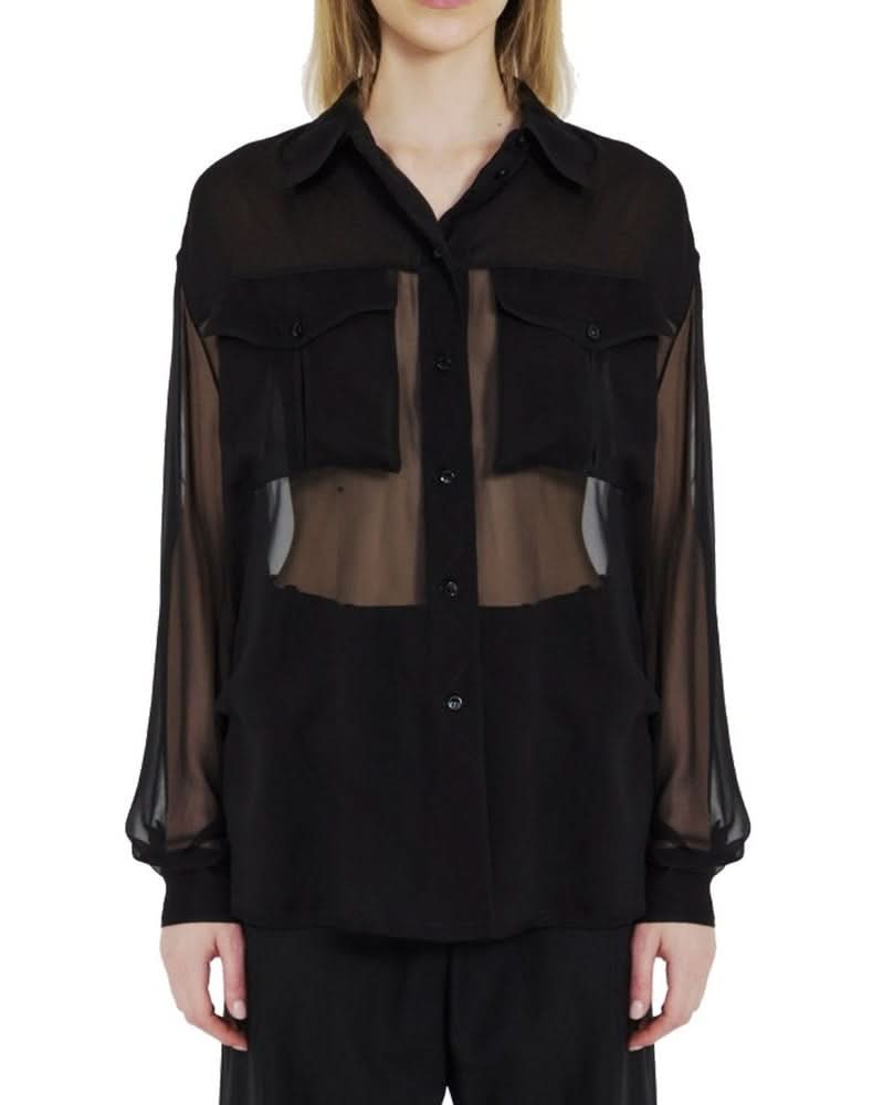 Saint Laurent Black Silk Shirt 